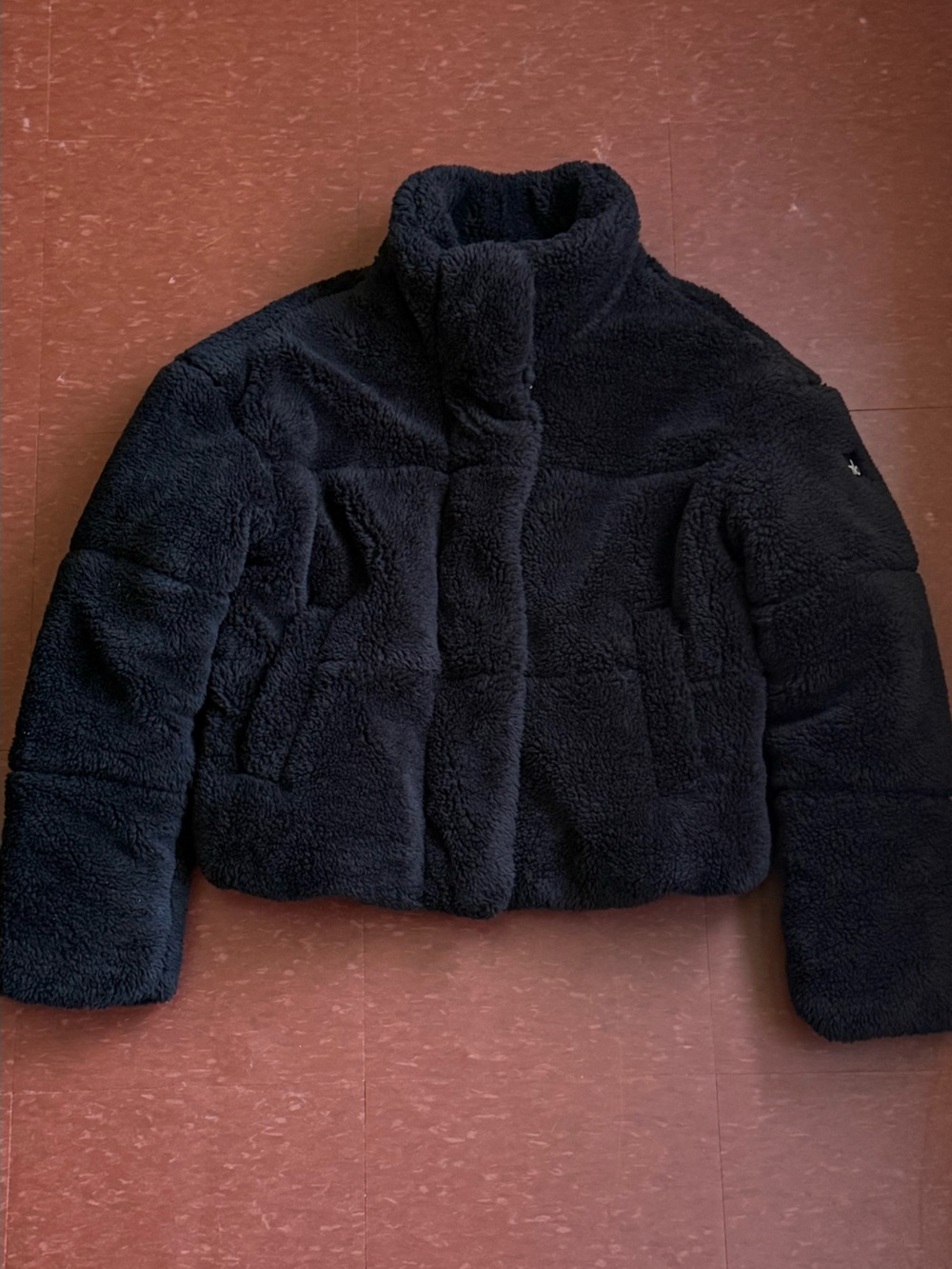 ALO Yoga Kids Black Sherpa Jacket - Plush Cozy Fleece